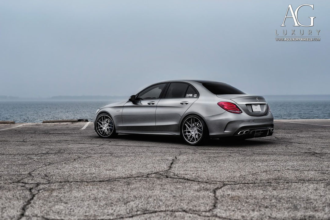 Mercedes-Benz C450 AMG on custom forged wheels