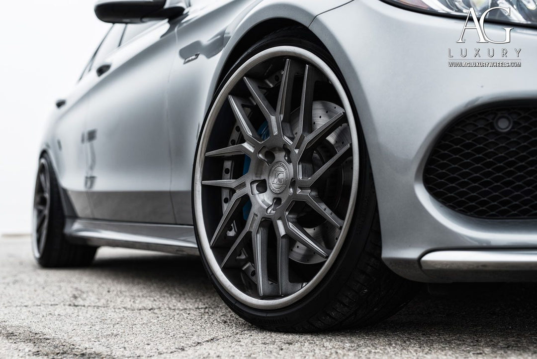 Mercedes-Benz C450 AMG on custom forged wheels
