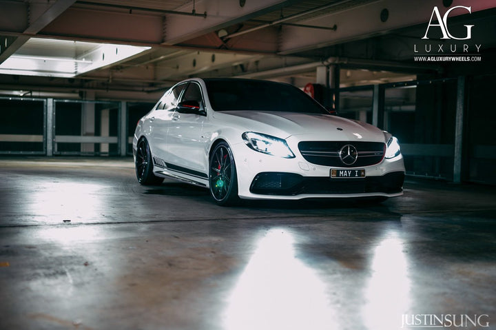 Mercedes-Benz C63 AMG on custom forged wheels