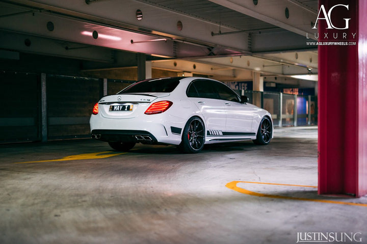 Mercedes-Benz C63 AMG on custom forged wheels