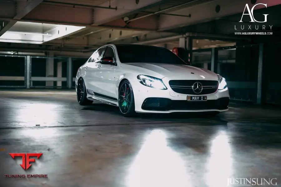 Mercedes-Benz C63 AMG on custom forged wheels