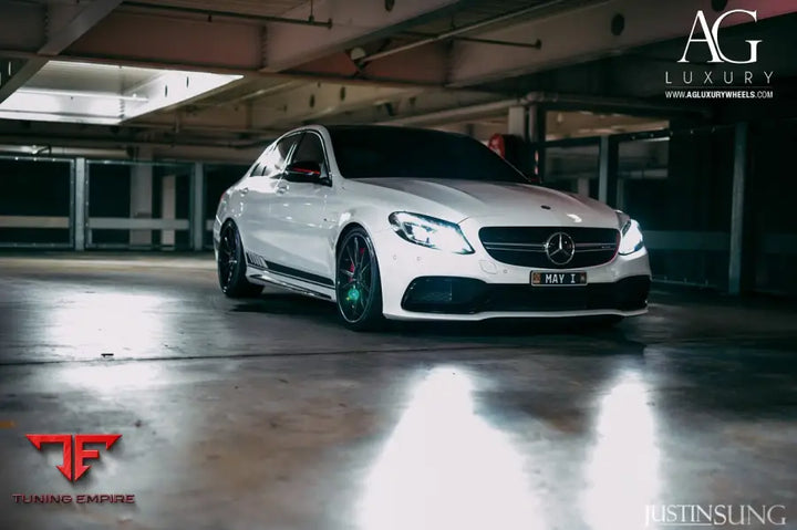 Mercedes-Benz C63 AMG on custom forged wheels