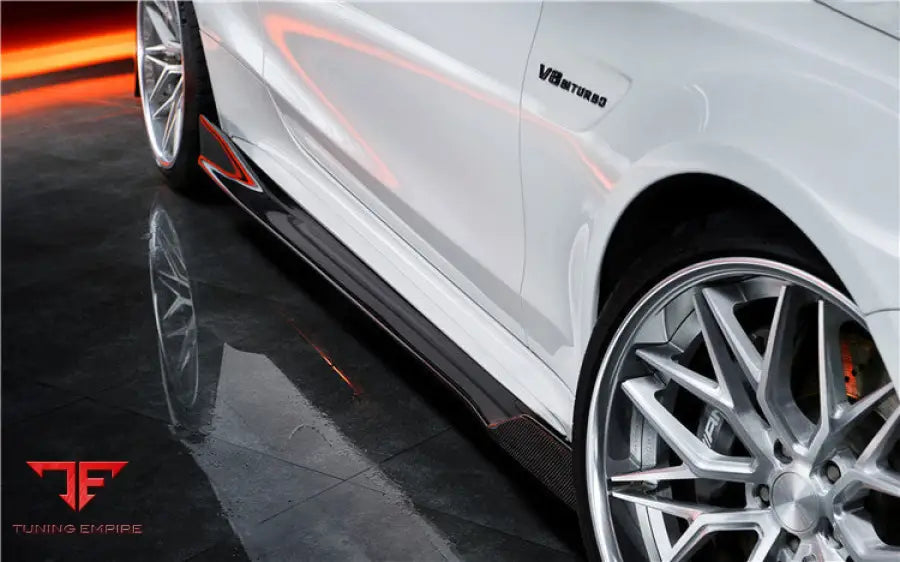 MERCEDES-BENZ C63 C-CLASS COUPE IMP PERFORMANCE CARBON FIBER SIDE SKIRTS BSD