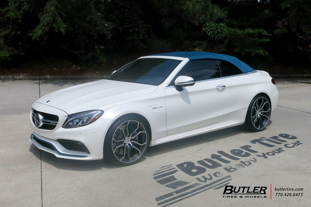 Mercedes-Benz C63S AMG Cabriolet on custom forged wheels