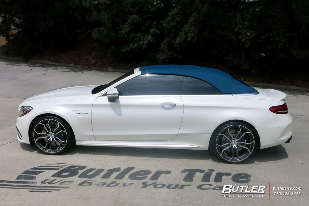 Mercedes-Benz C63S AMG Cabriolet on custom forged wheels