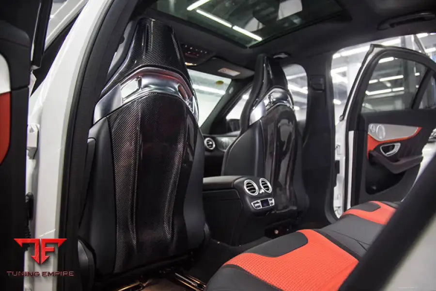 MERCEDES BENZ C63S CLA45 AMG SEDAN CARBON FIBER SEAT-BACK COVER BSD