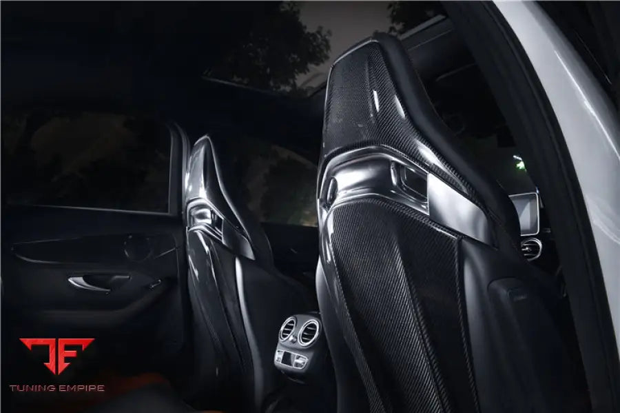 MERCEDES BENZ C63S CLA45 AMG SEDAN CARBON FIBER SEAT-BACK COVER BSD