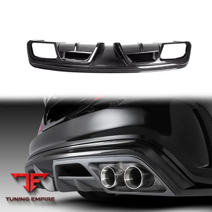 MERCEDES BENZ CLA W117 2014-ON C63 AMG STYLE CARBON FIBER REAR DIFFUSER