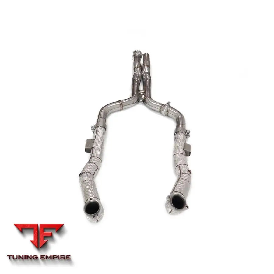 MERCEDES BENZ CLS-CLASS CLS63 C219 STAINLESS STEEL RAZOR EXHAUST DOWNPIPE WITH HEAT SHIELD
