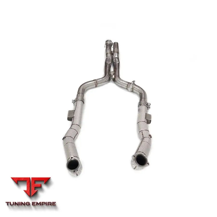 MERCEDES BENZ CLS-CLASS CLS63 C219 STAINLESS STEEL RAZOR EXHAUST DOWNPIPE WITH HEAT SHIELD