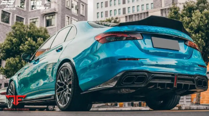 MERCEDES-BENZ E-CLASS E350 E450 E53 E63 W213 2017 + CARBON FIBER REAR DIFFUSER