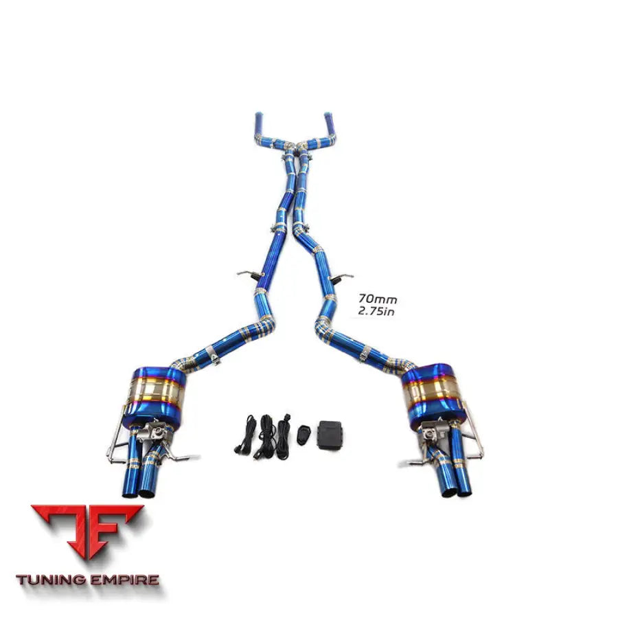 MERCEDES BENZ E-CLASS E63 W213 TITANIUM RAZOR EXHAUST WITH MUFFLER VALVE