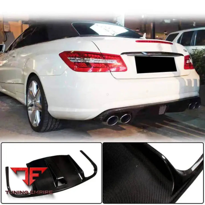MERCEDES BENZ E CLASS (W207) C207 A207 E63 PRE-FACELIFT CARBON FIBER REAR BUMPER DIFFUSER 2009-2013Y