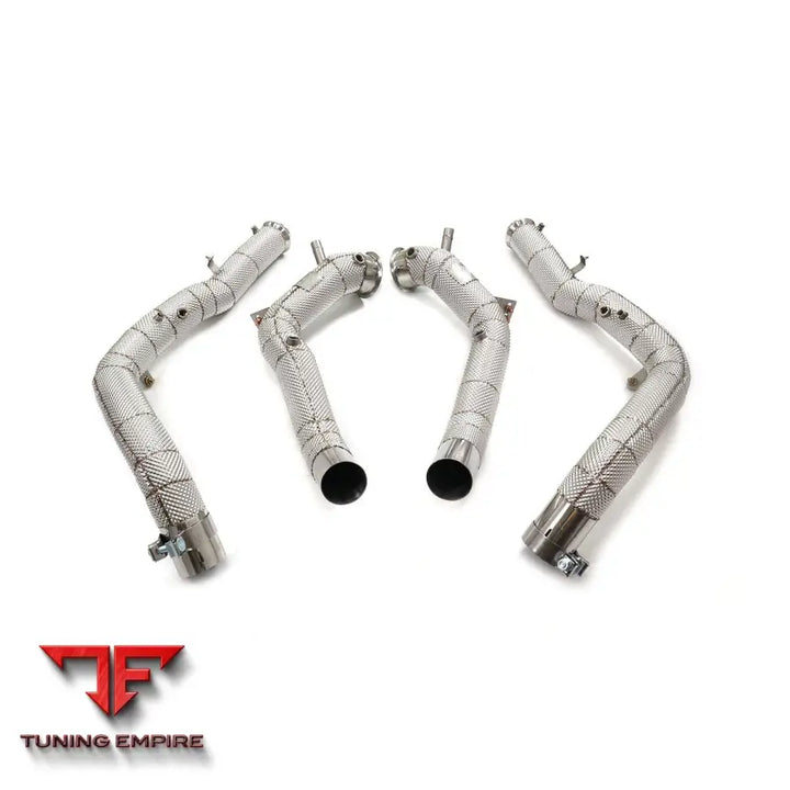MERCEDES BENZ G-CLASS G63 W465 STAINLESS STEEL RAZOR EXHAUST DOWNPIPE WITH HEAT SHIELD