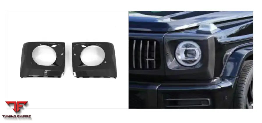 MERCEDES BENZ G-CLASS W464 CAROBN HEADLIGHT COVERS