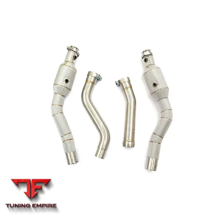 MERCEDES BENZ GL-CLASS GL550 X166 4.7T STAINLESS STEEL RAZOR EXHAUST DOWNPIPE WITH HEAT SHIELD