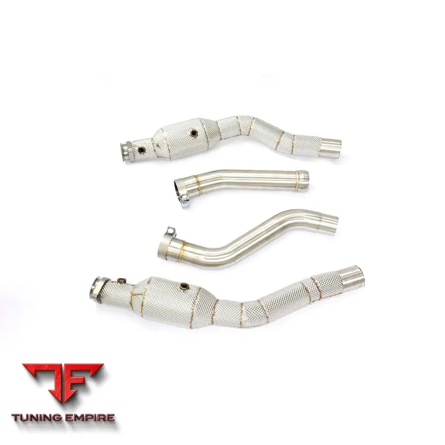 MERCEDES BENZ GL-CLASS GL550 X166 4.7T STAINLESS STEEL RAZOR EXHAUST DOWNPIPE WITH HEAT SHIELD