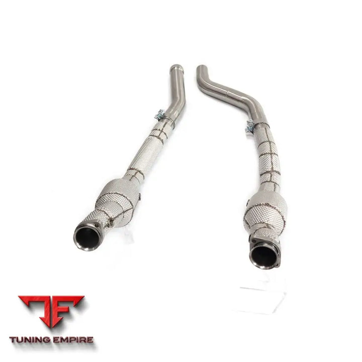 MERCEDES BENZ GL-CLASS GL63 X166 5.5T STAINLESS STEEL RAZOR EXHAUST DOWNPIPE WITH HEAT SHIELD