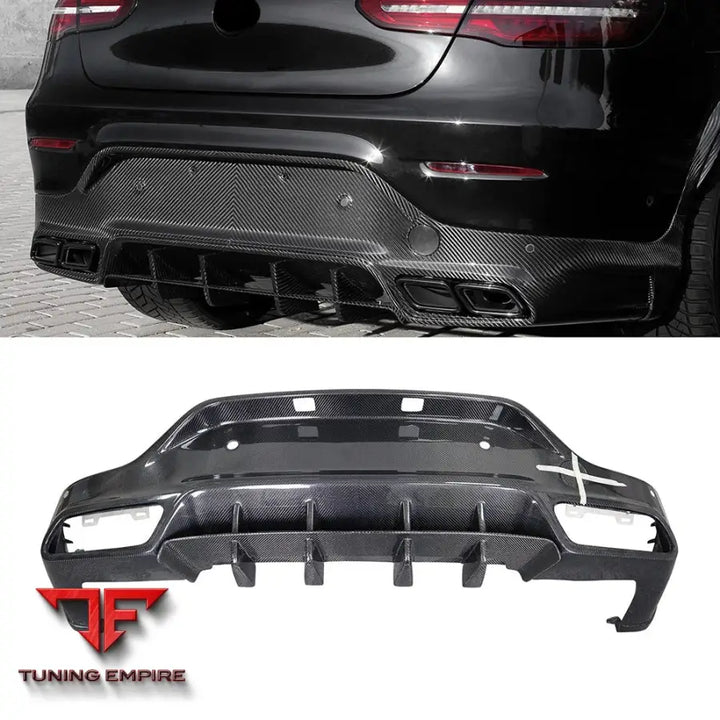 MERCEDES BENZ GLC COUPE 2016-2021 CARBON FIBER REAR DIFFUSER