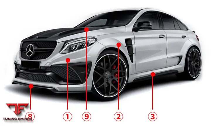 MERCEDES BENZ GLE CLASS COUPE BODY KIT 2016-2018Y