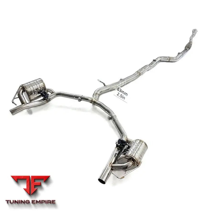 MERCEDES BENZ GT43 GT50 E53 GT53 STAINLESS STEEL CATBACK RAZOR EXHAUST WITH MUFFLER VALVE
