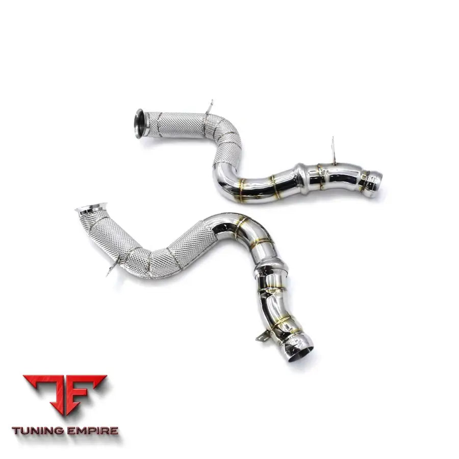 MERCEDES BENZ S-CLASS AMG S63 S63L W222 4.0T RAZOR EXHAUST DOWNPIPE WITH HEAT SHIELD