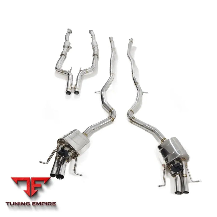 MERCEDES BENZ S-CLASS AMG S63 S63L W222 5.5T STAINLESS STEEL RAZOR EXHAUST DOWNPIPE WITH HEAT SHIELD
