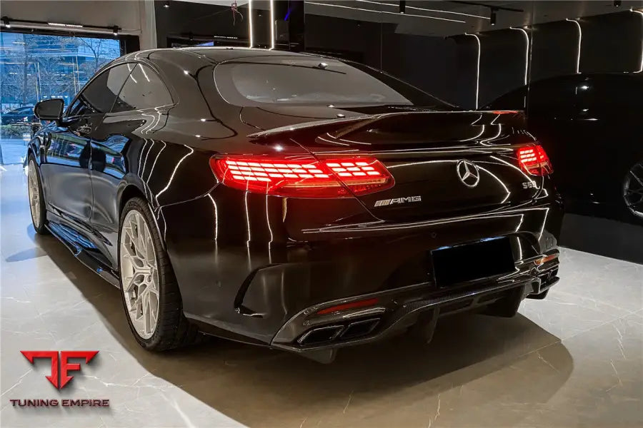 MERCEDES BENZ S CLASS C217 COUPE RT STYLE CARBON FIBER TRUNK SPOILER BSD