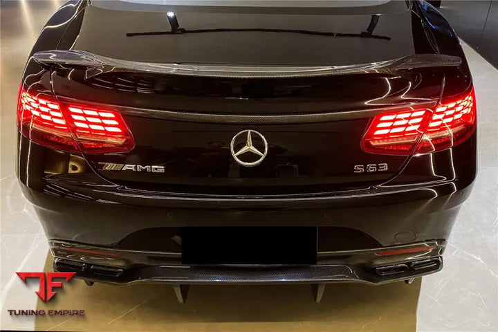 MERCEDES BENZ S CLASS C217 COUPE RT STYLE CARBON FIBER TRUNK SPOILER BSD
