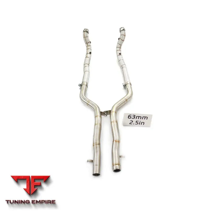 MERCEDES BENZ S-CLASS S550 W221 5.5T STAINLESS STEEL RAZOR EXHAUST DOWNPIPE WITH HEAT SHIELD