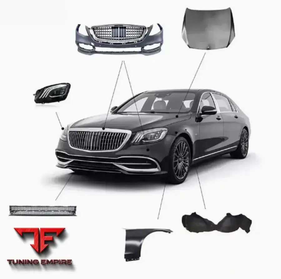 Mercedes-Benz S-Class W221 to W222 body kit front conversion components