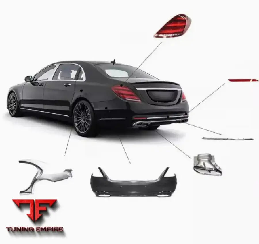 Mercedes-Benz S-Class W221 to W222 body kit rear conversion components