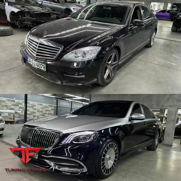MERCEDES-BENZ S-CLASS (W221) UPGRADE TO W222 MAYBACH BODY KIT WITH LIGHTS
