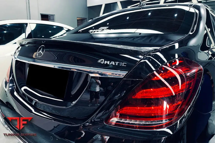 MERCEDES BENZ S CLASS W222 SEDAN S63 S65 AMG RT STYLE CARBON FIBER TRUNK SPOILER BSD