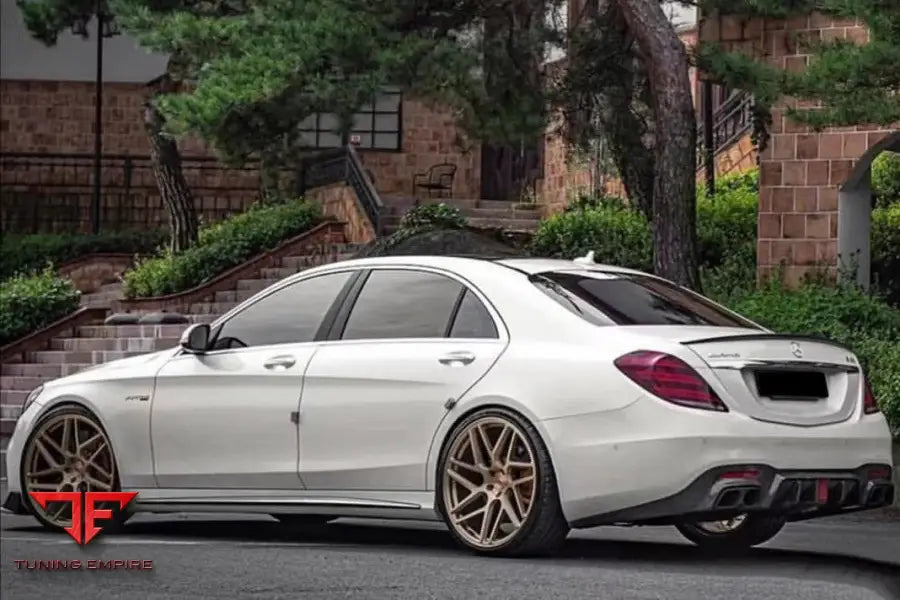 MERCEDES-BENZ S63 W222 SEDAN BRS STYLE REAR DIFFUSER W LED LIGHT AND EXHAUST TIPS BSD