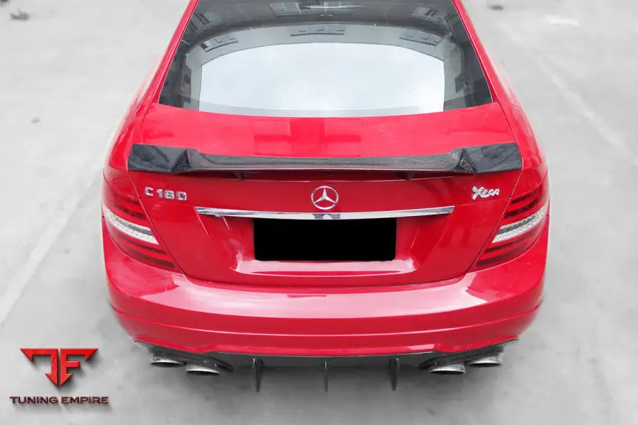 MERCEDES BENZ W204 C CLASS & C63 AMG CARBON FIBER REAR LIP DIFFUSER BSD