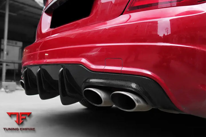 MERCEDES BENZ W204 C CLASS & C63 AMG CARBON FIBER REAR LIP DIFFUSER BSD