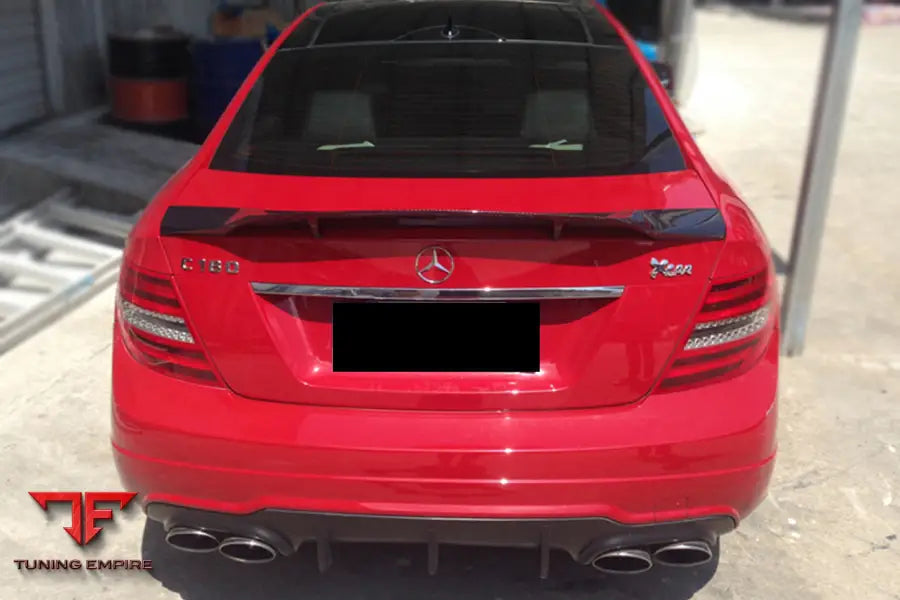 MERCEDES BENZ W204 C CLASS C63 AMG COUPE RT STYLE CARBON FIBER TRUNK SPOILER BSD