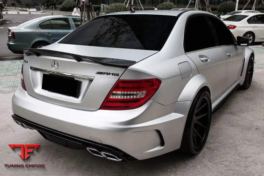 MERCEDES-BENZ W204 C CLASS C63 AMG SEDAN RT STYLE CARBON FIBER TRUNK SPOILER BSD