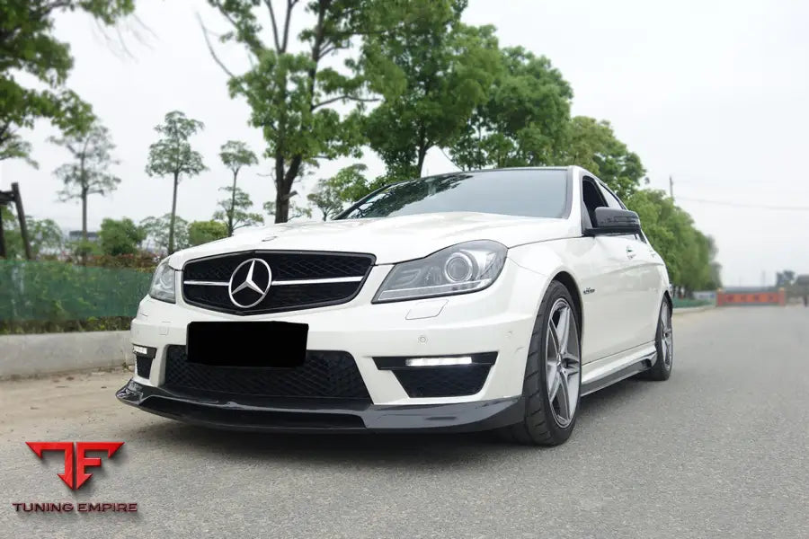 MERCEDES BENZ W204 C63 AMG RZ STYLE CARBON FIBER FRONT LIP BSD