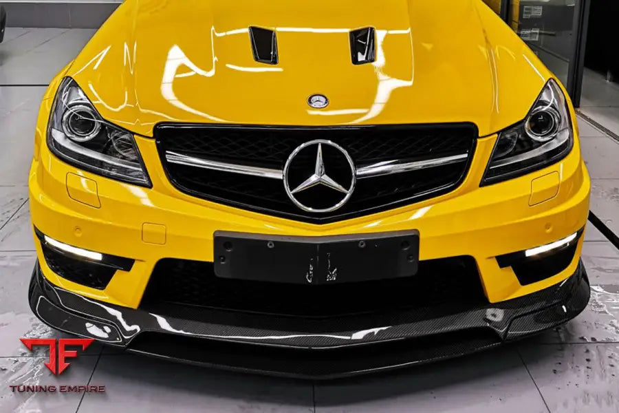 MERCEDES BENZ W204 C63 AMG RZ STYLE CARBON FIBER FRONT LIP BSD