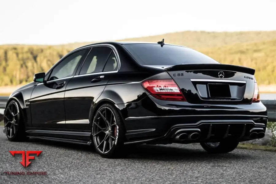MERCEDES BENZ W204 C63 AMG RZS STYLE CARBON FIBER REAR BUMPER CAPS BSD
