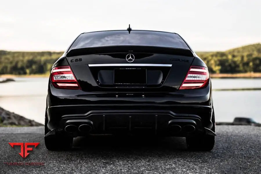 MERCEDES BENZ W204 C63 AMG RZS STYLE CARBON FIBER REAR BUMPER CAPS BSD