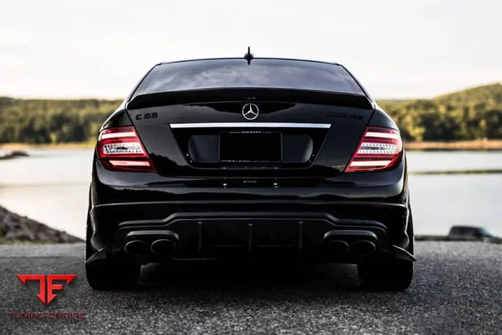 MERCEDES BENZ W204 C63 AMG RZS STYLE CARBON FIBER REAR BUMPER CAPS BSD