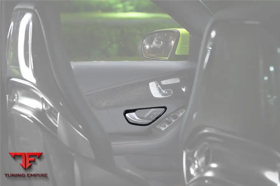 MERCEDES BENZ W205 C CLASS/GLC X253 CARBON FIBER INTERIOR DOOR HANDLE COVER TRIM BSD