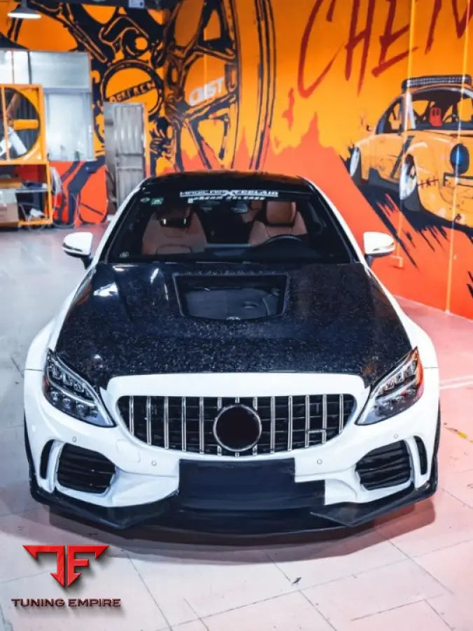 MERCEDES-BENZ W205 C300 C43 2015-2020 4/2 DOORS TEMPERED CARBON FIBER HOOD BONNET