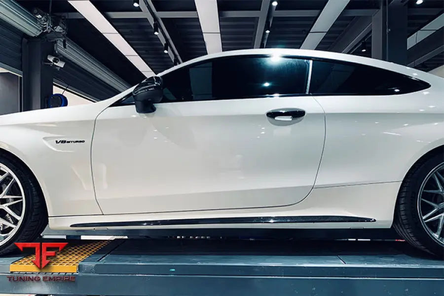 MERCEDES-BENZ W205 C63 & S AMG COUPE CARBON FIBER SIDE SKIRTS EXTENSION BSD