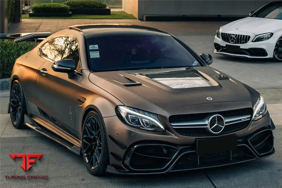 MERCEDES-BENZ W205 C63 & S AMG IMP PERFORMANCE PARTIAL CARBON FIBER HOOD BSD