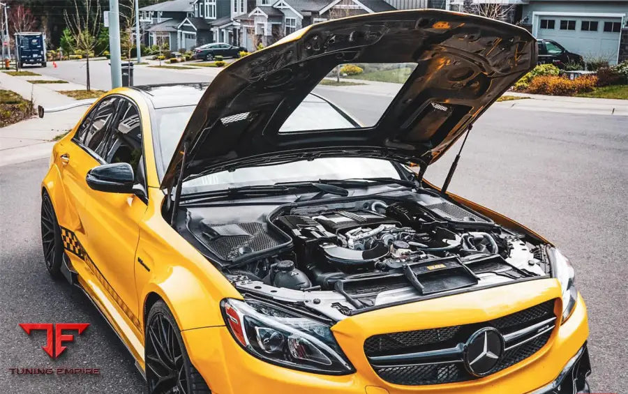 MERCEDES-BENZ W205 C63 & S AMG IMP PERFORMANCE PARTIAL CARBON FIBER HOOD BSD