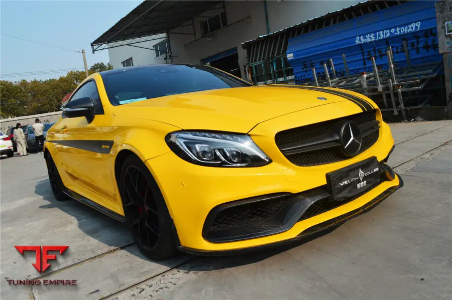 MERCEDES BENZ W205 C63S AMG COUPE BKSS STYLE CARBON FIBER FRONT LIP BSD